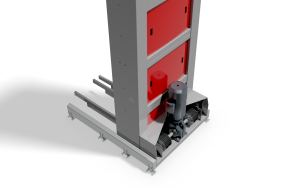 top view on drive module for pallet lift
